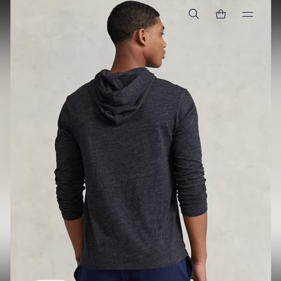 RALPH LAUREN-Jersey Hooded T-Shirt XLT - Picture 2 of 6